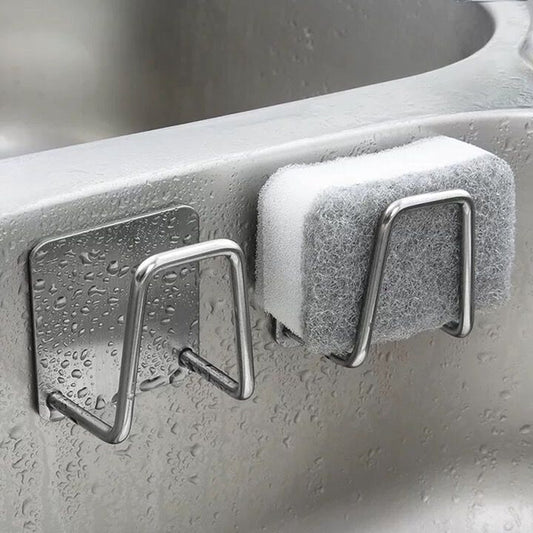 Kitchen stainless steel sink sponge holder